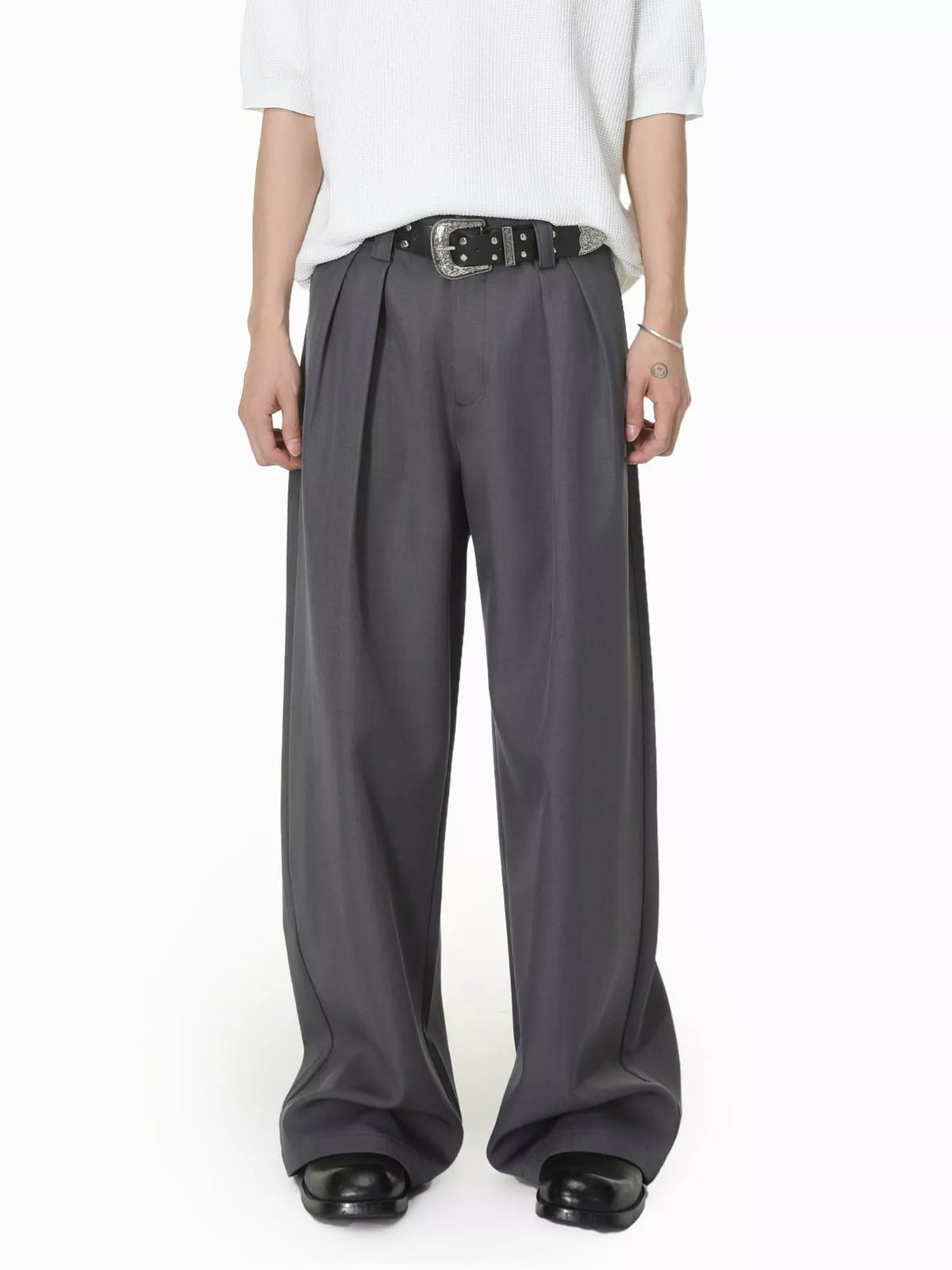 The Mercer Pleated Trouser by Lane & Aston, view 10