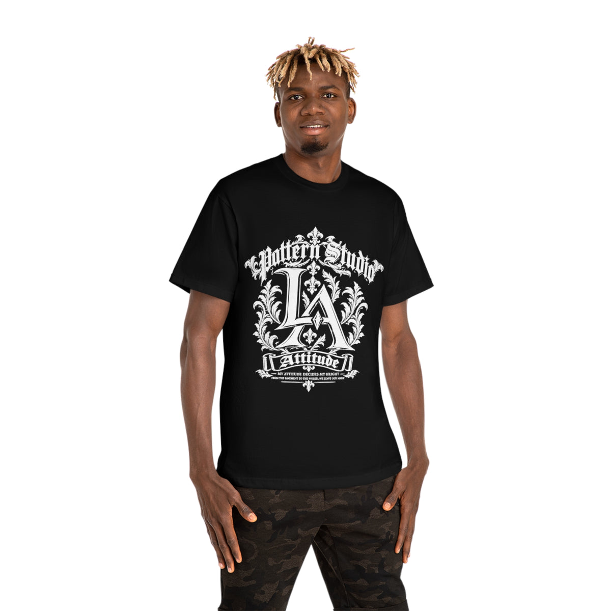 Heritage Signal Tee by LANE & ASTON, detail view