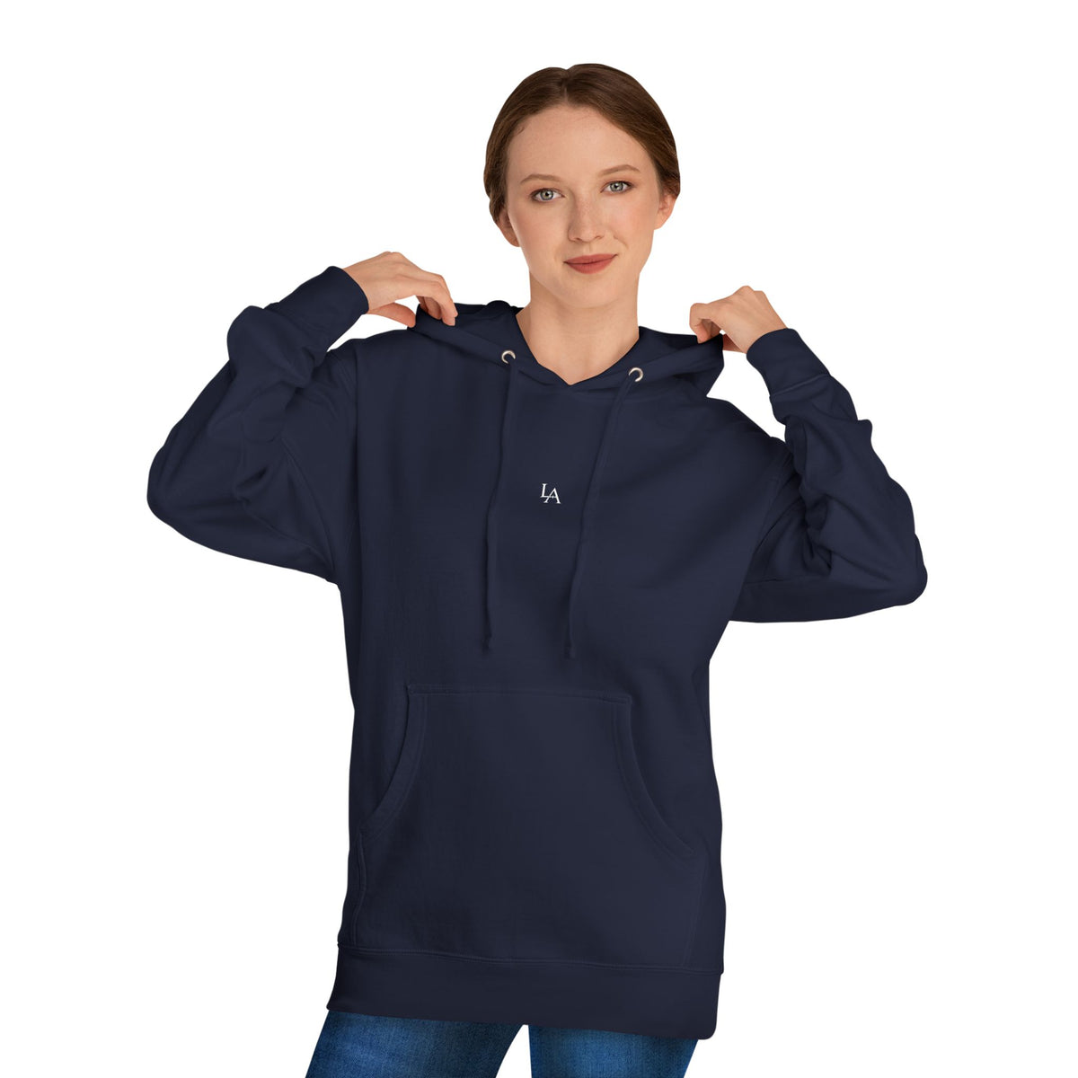 Nocturne Crest Hoodie by LANE & ASTON, detail view