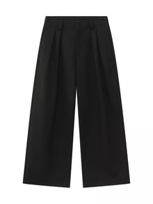 The Mercer Pleated Trouser by Lane & Aston, close-up
