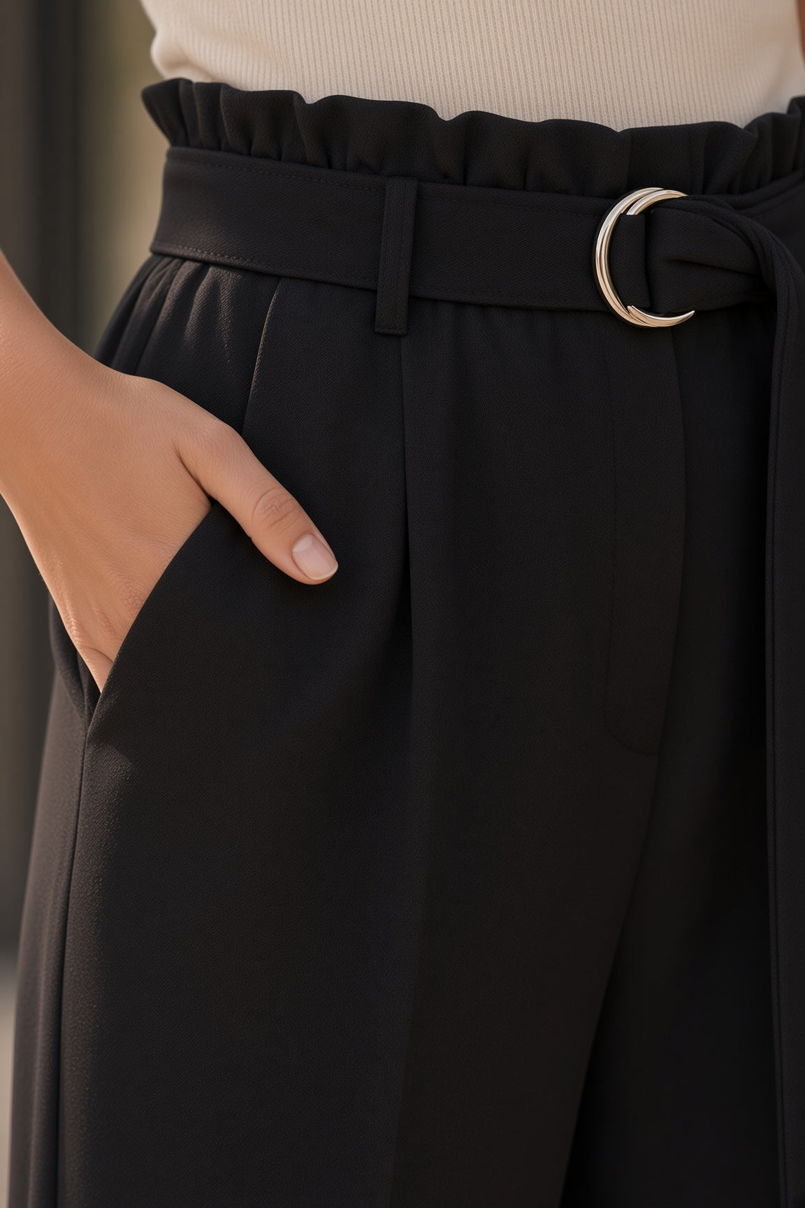 The Clara Paperbag Trouser by Lane & Aston, alternate view