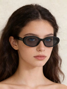 The Solene Oval Sunglasses by Lane & Aston, front view