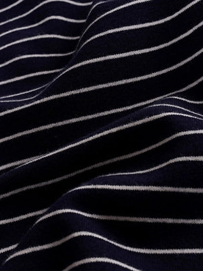 The Ellis Striped Long-Sleeve by Lane & Aston, side view