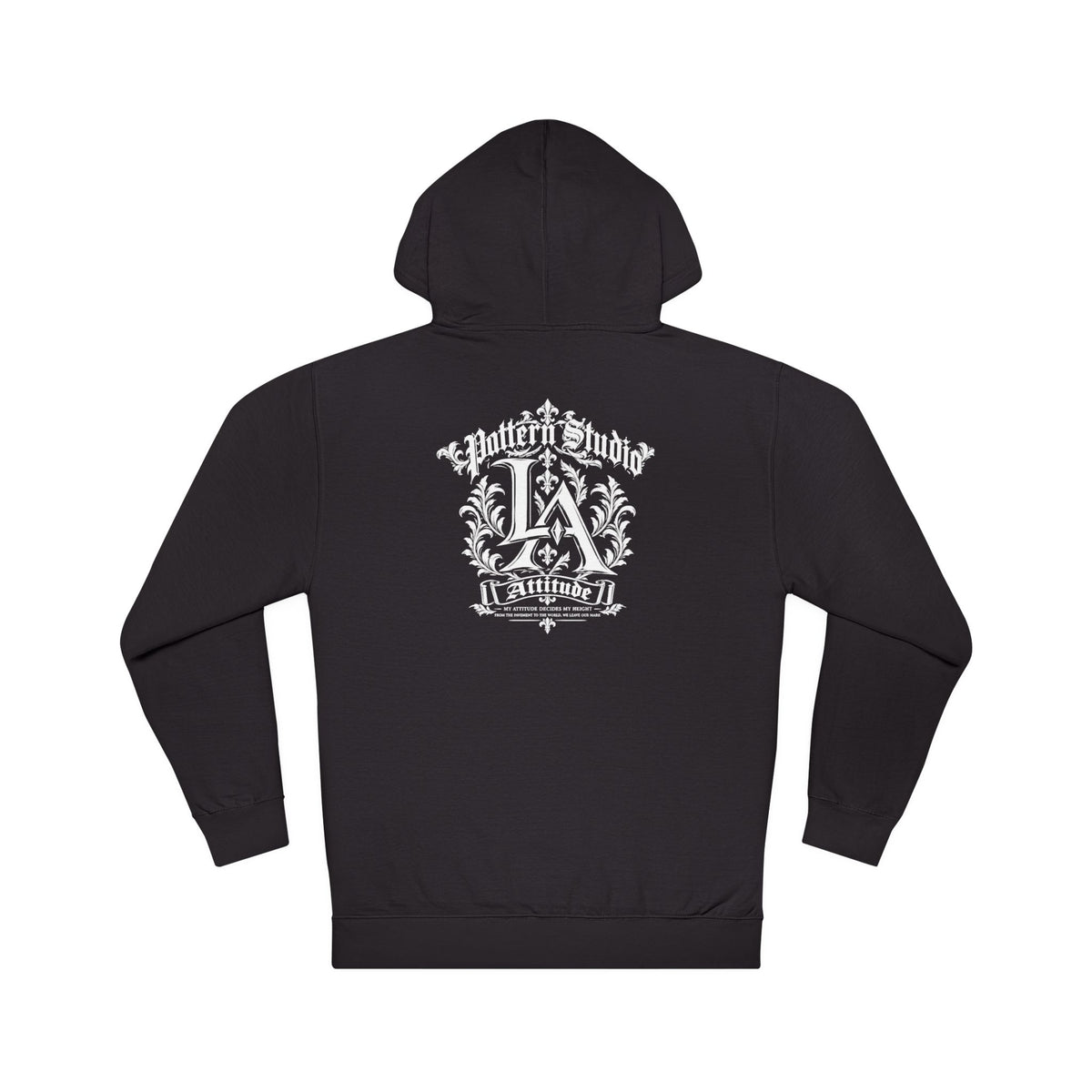 Nocturne Crest Hoodie by LANE & ASTON, garment detail