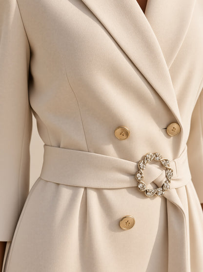 The Vivienne Blazer Dress by Lane & Aston, detail view