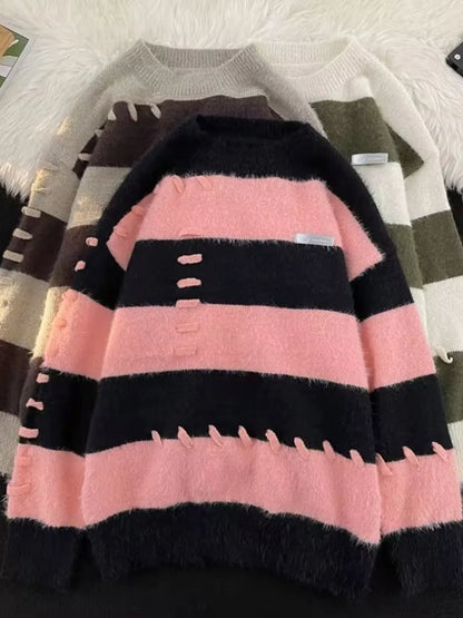 The Arden Striped Knit by Lane & Aston, side view