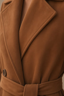 The Aurelia Suede-Effect Trench by Lane & Aston, side view