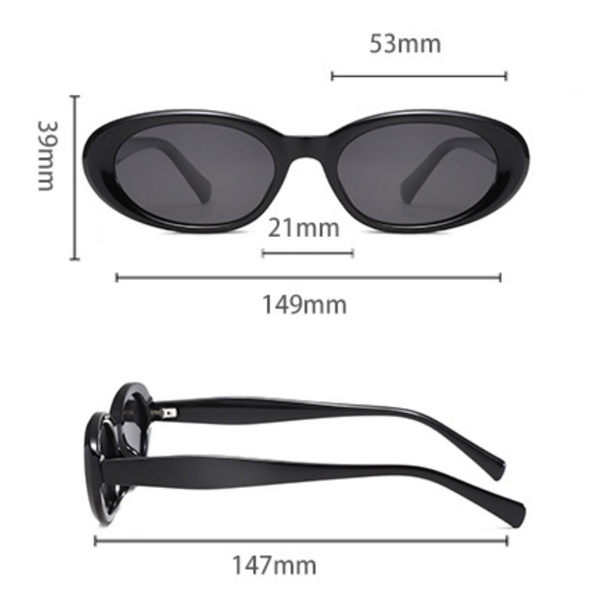 The Solene Oval Sunglasses by Lane & Aston, view 6