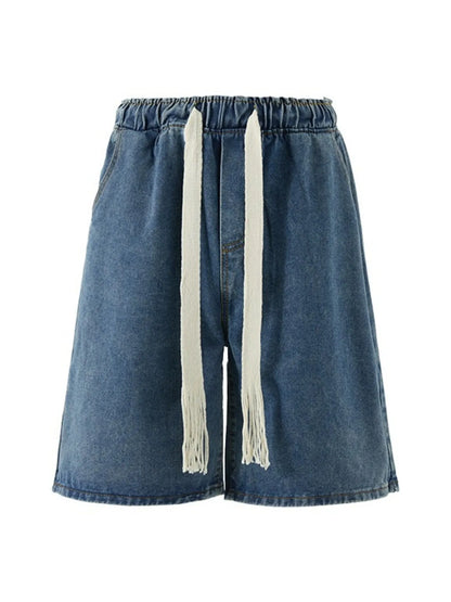 The Mercer Denim Short by Lane & Aston, side view