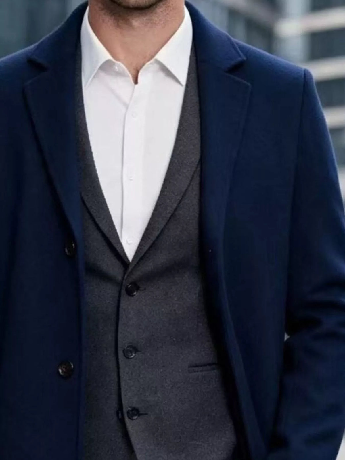 The Sterling Overcoat by Lane & Aston, close-up detail