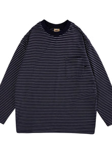 The Ellis Striped Long-Sleeve by Lane & Aston, front view