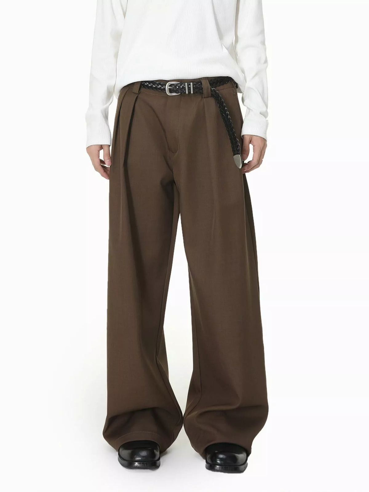 The Mercer Pleated Trouser by Lane & Aston, view 6