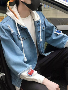 The Knox Patchwork Denim Jacket by Lane & Aston, alternate view