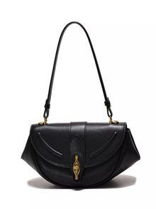 The Verona Saddle Bag by Lane & Aston, close-up