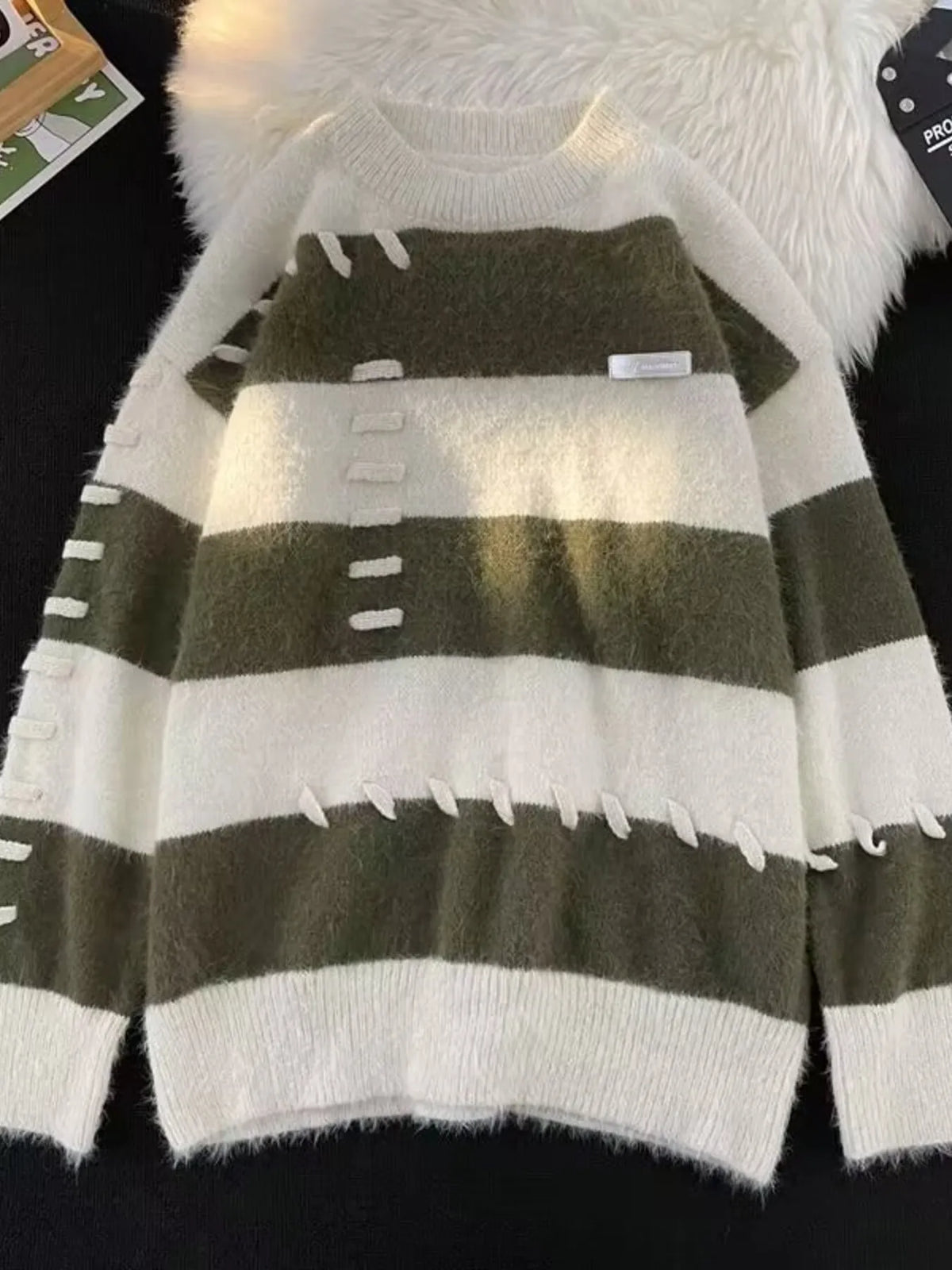 The Arden Striped Knit by Lane & Aston, detail view