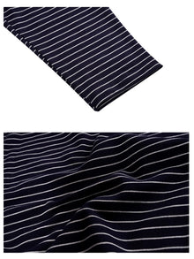The Ellis Striped Long-Sleeve by Lane & Aston, detail view