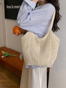 The Solara Woven Shoulder Bag by Lane & Aston, view 8