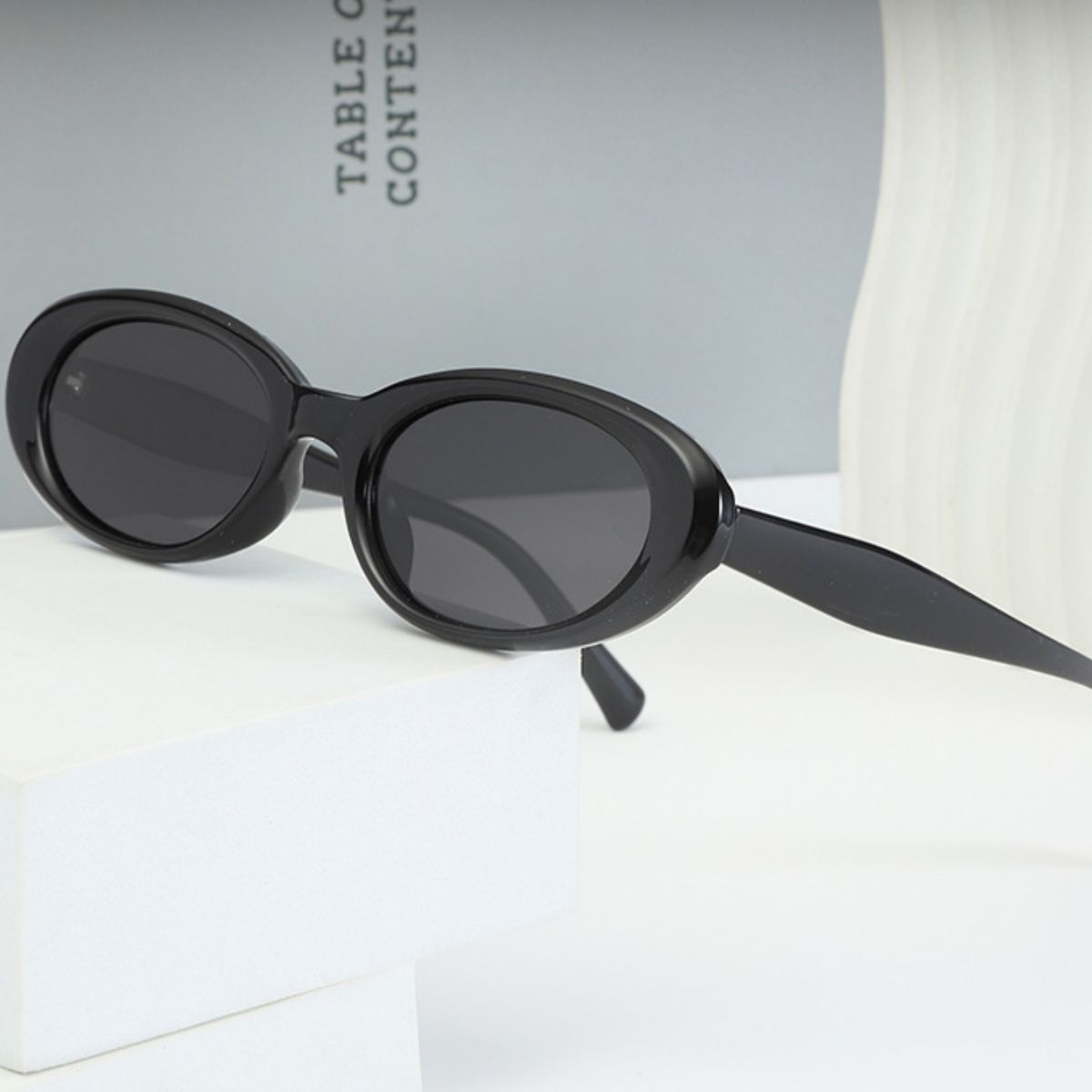 The Solene Oval Sunglasses by Lane & Aston, alternate view