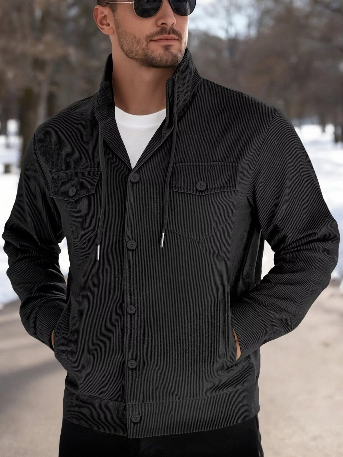 The Rowan Corduroy Jacket by Lane & Aston, side view